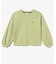 クロップド丈 バルーンスリーブ ギャザー ロングスリーブTシャツ