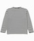 スクエアネックボーダー長袖Tシャツ