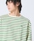 スクエアネックボーダー長袖Tシャツ