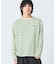 スクエアネックボーダー長袖Tシャツ