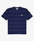 オーバーサイズ パイル地切り替え同色ボーダーTシャツ