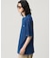 オーバーサイズ ウォッシュ加工 インディゴ Tシャツ