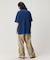 オーバーサイズ ウォッシュ加工 インディゴ Tシャツ