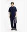 オーバーサイズ ウォッシュ加工 インディゴ Tシャツ