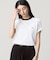 配色ネックリブリンガーネックTシャツ