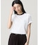 配色ネックリブリンガーネックTシャツ