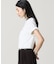 配色ネックリブリンガーネックTシャツ