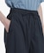 裾ギャザーストレッチワイドパンツ