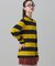 テクスチャーロゴ ボーダーロングスリーブTシャツ