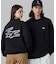 【オンライン限定】LACOSTE  オーバーサイズ 裏毛 バックプリント クルーネック スウェット