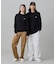 【オンライン限定】LACOSTE  オーバーサイズ 裏毛 バックプリント クルーネック スウェット