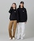 【オンライン限定】LACOSTE  オーバーサイズ 裏毛 バックプリント クルーネック スウェット