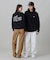 【オンライン限定】LACOSTE  オーバーサイズ 裏毛 バックプリント クルーネック スウェット