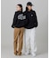 【オンライン限定】LACOSTE  オーバーサイズ 裏毛 バックプリント クルーネック スウェット
