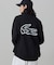【オンライン限定】LACOSTE  オーバーサイズ 裏毛 バックプリント クルーネック スウェット