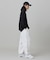 【オンライン限定】LACOSTE  オーバーサイズ 裏毛 バックプリント クルーネック スウェット