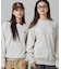 【オンライン限定】LACOSTE  オーバーサイズ 裏毛 バックプリント クルーネック スウェット