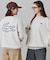 【オンライン限定】LACOSTE  オーバーサイズ 裏毛 バックプリント クルーネック スウェット