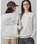 【オンライン限定】LACOSTE  オーバーサイズ 裏毛 バックプリント クルーネック スウェット