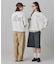 【オンライン限定】LACOSTE  オーバーサイズ 裏毛 バックプリント クルーネック スウェット