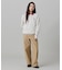 【オンライン限定】LACOSTE  オーバーサイズ 裏毛 バックプリント クルーネック スウェット