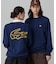 【オンライン限定】LACOSTE  オーバーサイズ 裏毛 バックプリント クルーネック スウェット