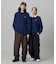 【オンライン限定】LACOSTE  オーバーサイズ 裏毛 バックプリント クルーネック スウェット