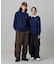 【オンライン限定】LACOSTE  オーバーサイズ 裏毛 バックプリント クルーネック スウェット