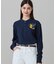 【オンライン限定】LACOSTE オーバーサイズ ワンポイント刺繍ロゴ ヘンリーネック長袖Tシャツ / ワッフルカットソー