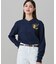 【オンライン限定】LACOSTE オーバーサイズ ワンポイント刺繍ロゴ ヘンリーネック長袖Tシャツ / ワッフルカットソー