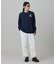 【オンライン限定】LACOSTE オーバーサイズ ワンポイント刺繍ロゴ ヘンリーネック長袖Tシャツ / ワッフルカットソー