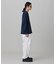 【オンライン限定】LACOSTE オーバーサイズ ワンポイント刺繍ロゴ ヘンリーネック長袖Tシャツ / ワッフルカットソー