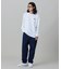 【オンライン限定】LACOSTE  オーバーサイズ 配色ラインリブ ロングスリーブTシャツ