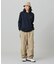 【オンライン限定】LACOSTE  オーバーサイズ 配色ラインリブ ロングスリーブTシャツ