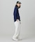 【オンライン限定】LACOSTE  オーバーサイズ 配色ラインリブ ロングスリーブTシャツ