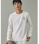 UVカット ワンポイントロゴ ロングスリーブ 長袖リブTシャツ