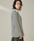 ストライプ  ボートネック ロングスリーブTシャツ