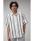 MULTI STRIPE CREPE WEAVE SHIRT