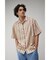 MULTI STRIPE CREPE WEAVE SHIRT