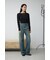AZUL DENIM ハイウエストワイドデニム