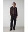 メッシュ開襟長袖シャツ