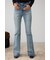 AZUL DENIM ラインストーンフレアデニム