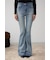 AZUL DENIM ラインストーンフレアデニム