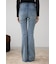 AZUL DENIM ラインストーンフレアデニム