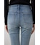 AZUL DENIM ラインストーンフレアデニム