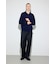 カシミヤミックスポロカラーニットトップス