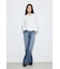 AZUL DENIM センタープレスフレアデニム ショート丈