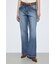 AZUL DENIM センタープレスフレアデニム ショート丈