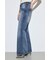 AZUL DENIM センタープレスフレアデニム ショート丈