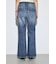 AZUL DENIM センタープレスフレアデニム ショート丈